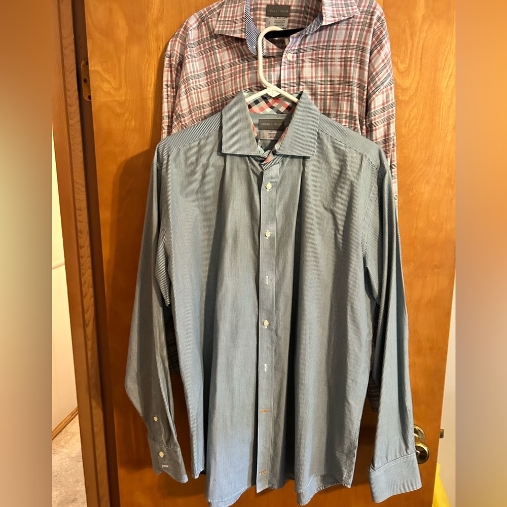 Thomas Dean men’s size large dress shirt bundle.
